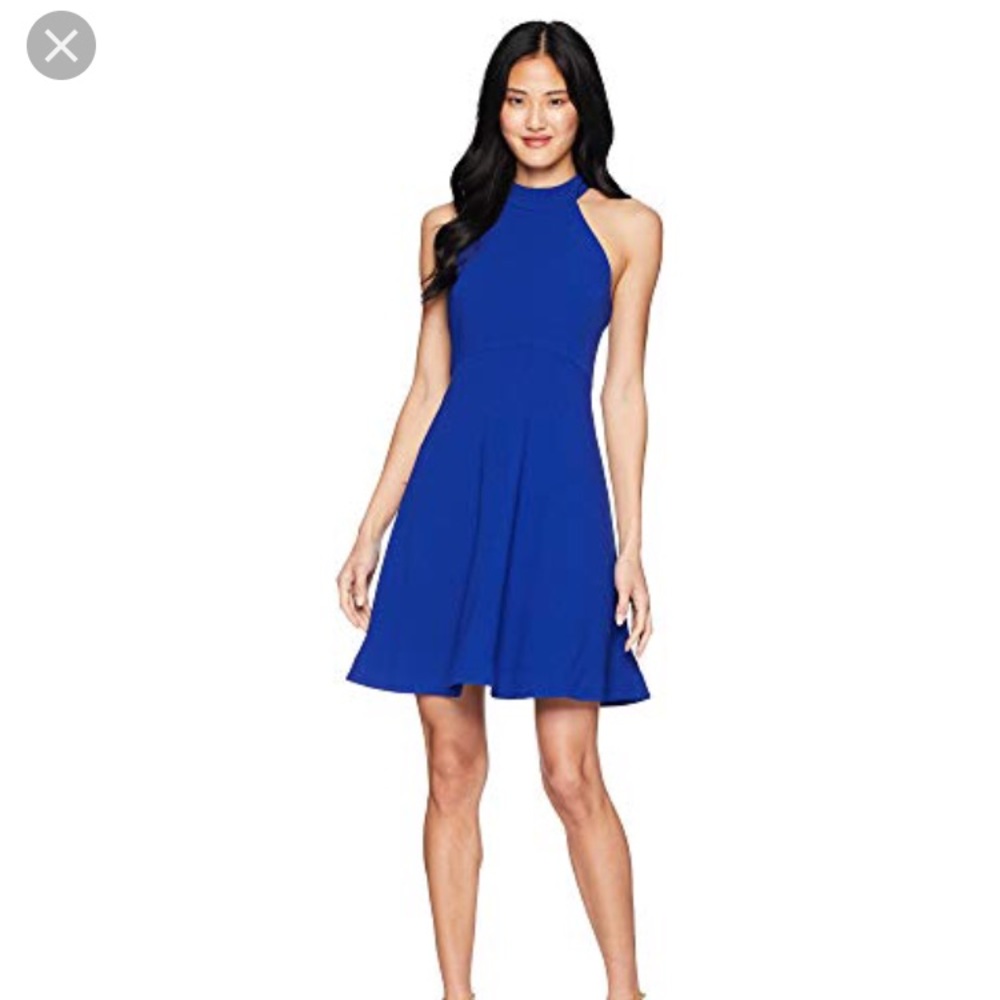 Trina Turk Caroline Crepe Halter Fit and Flare